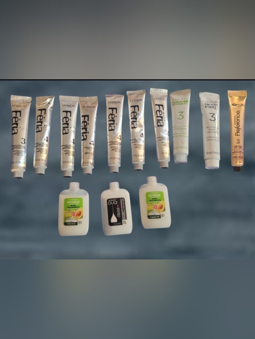 LOT OF 13 NEW L'OREAL FÉRIA BONDING CARE COMPLEX CONDITIONERS, GARNIER, CLAIROL